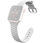 Twisted Silikonarmband Apple Watch 42/44/45 mm Vit
