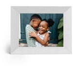 Aura Mason 9 Inch Digital Photo Frame White Quartz