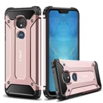 J&D Case Compatible for Motorola Moto G7 Power/Moto G7 Supra Case, Heavy Duty ArmorBox Dual Layer Shock proof Hybrid Protective Rugged Case for Moto G7 Power Case, Not for Moto G7/G7 Play/G7 Plus