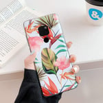 Herbests Phone Case Ultra Slim Bumper Cover Compatible with Huawei Mate 20, Flexible TPU Silicone Rubber Case Anti Shock Protective Cover Tropical Flower Design Soft Back Shell #5