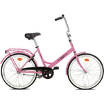 Helkama jopo -polkupyörä, vaaleanpunainen, 24"
