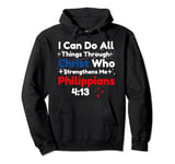 I Can Do All Things Through Christ Stars Sky Art Religious Pullover Hoodie