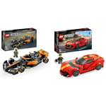 LEGO Speed Champions 2023 McLaren Formula 1 Race Car Toy for 9 Plus Year Old Kids & Speed Champions Ferrari 812 Competizione, Sports Car Toy Model Building Kit for Kids, Boys & Girls, 2023 Series