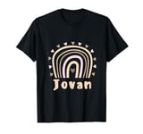 Jovan Rainbow Personalized Jovan Birthday Name Gift T-Shirt