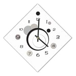 Horloge Murale recouverte de Papier imprimé - Convient pour Salon, Cuisine, Bureau - Mécanisme Silencieux