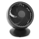 USB Desk Fan Quiet Wall-Mounted Fans Oscillating/Rotating Desktop Fan, 5 Blades, 3 Speeds Cooling Fan for Home Office Outdoor Travel Summer (Black)