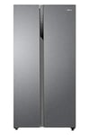 Haier HSR3918ENPG American Style Fridge Freezer, Silver, 528 L Capacity, 2 Doors, 90.8cm Wide, Silver, E Rated