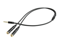 Cablexpert - Audio-adapter - 4-poligt minijack kontakt till mini-phone stereo 3.5 mm mottagare - 20 cm