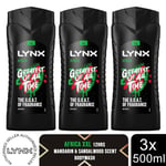 Lynx Africa 12H Refreshing Energy Boost Shower Gel Bodywash, 3x 500ml