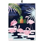 FENGJIAREN Picture Printing On Canvas,Abstract Fantasy Cute Flamingo Animal Nordic Poster Home Wall Art Decoration Decorative Paintings For Living Room Bedroom Restaurant Porch Walkway