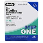 Nicotine Transdermal Patch Clear 21 mg 14 Patches By Rugby