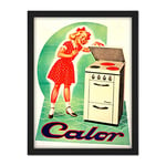 Artery8 Sabo Calor Electric Oven Cooker Stove Advert Artwork Framed Wall Art Print 18X24 Inch