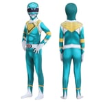 Mub- Tights cos Tyrannosaurus Rex Imperial White Tiger Company cos onesie children's clothes cosplay costume Power Rangers green Power Rangers green 140