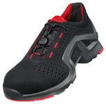 Uvex 1 X-Tended Support Work Shoe - Safety Trainer S1 SRC ESD - Red-Black - Size 15