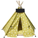 XiYou Pets Bed Dogs Cats Teepee with Thick Cushion Blackboard Tent Portable Breathable 6 Colors Available for Medium Small,Navy,60X60X70Cm