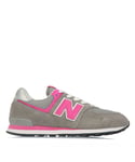 New Balance Girls Girl's Junior 574 Trainers in Grey Suede - Size UK 3.5