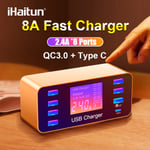 8 Multi/port Usb 3.0 Adapter Desktop Wall Charger Smart Quick Ch Us