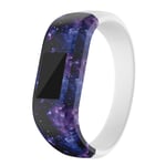 Garmin Vivofit JR pattern printing watch band - Size: L - Purple Galaxy
