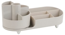Clas Ohlson Empire L roterande stor sminkförvaring, beige