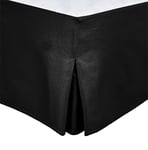 Tour DE LIT Cache SOMMIER 180 X 200 CM + 30 CM Noir