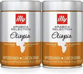 Illy Coffee Beans, Arabica Coffee Beans Selection, Ethiopia, 250 G (Pack of 2)