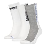 Calvin Klein Men's Athleisure Sock 2, White, ONE Size (Pack of 3)