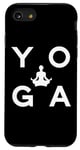 Coque pour iPhone SE (2020) / 7 / 8 Motif de méditation lettrage yoga, formation yoga, carré