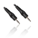 CDL Micro 1m 3' Feet 2.5mm Stereo Jack Plug to Plug Aux Cable Lead Wire - Black