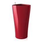 Lechuza – Pot de Fleurs d'Interieur – Premium Delta – Réserve d'Eau Intégrée – Coloris Rouge Scarlet – 30 x 30 x 56 cm
