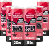 Original Source Rhubarb and Raspberry Shower Gel, 6x250 ml