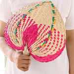 1pc Diy Hand Made Fan Peach Shaped Bamboo Mosquito Repellent Sum C