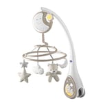 Chicco Next2Dreams Mobile pour Lit Bébé avec Lumières et Musique 3 en 1 - Compatible avec le Berceau Next2Me, avec Effets Sonores, Projecteur de Lumière Nocturne Douce et Musique - 0 Mois et +, beige