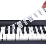 Avtagbara piano och keyboard etiketter 88 tangenter Vit