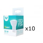 LED-Lampa GU10, 1W, 230V, 6000K, 10-pack, Kallvitt