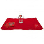 Arsenal FC Mini Bar Set Pint Glass Mats Bar Towel Official Licensed Product