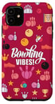 iPhone 11 Bowling Vibes Strike Pins and Ball Pattern Girls or Women Case