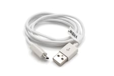 vhbw Câble USB / Micro USB 1m blanc, compatible avec Sony DSC-RX100 VI (RX100M6 / RX100 6), DSC-RX100M5 (RX100 V), DSC-RX1R II (DSC-RX1RM2)