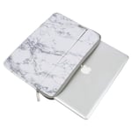 ZYDP Universal Laptop Sleeve Case For Macbook Dell HP Asus Acer Lenovo Surface Notebook Air/Pro 11 13 14 15 Inch Canvas Cover (Color : White Marble, Size : 15 inch)