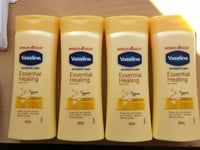 4 X Vaseline Intensive Care Body Lotion Essential Healing 400ml JUST £16.49