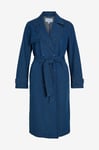 Vila - Jeanskappa Vici New L/S Denim Trench Coat - Blå