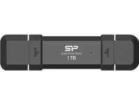 SILICON POWER DS72 1TB USB-A USB-C 1050/850 MB/s Black External SSD Drive