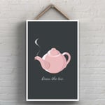 Brew The Tea Kitchen Decorative Hanging Plaque Sign