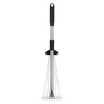 TOYANDONA Adjustable Garden Leaf Rake Retractable Grass Rake for Lawn and Yards Grass Cleaning Fallen Leaves Weeds Garden Rake Tools Metal Rake Expandable Head from 55cm to 75cm