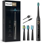 Teeth Whitening Fairywill Sonic Electric Toothbrush 4 Heads USB Waterproof IPX7