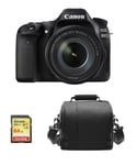 CANON EOS 80D reflex 24.2 mpix + objectif KIT EF-S 18-135mm F3.5-5.6 IS USM + 64GB SD card + camera Bag