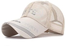 Baseball cap Men's summer mesh hat sun hat outdoor sports breathable bone men men women casual beige
