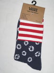 BNWT -  VANS Striped and Patterned Ladies Socks  Red White Blue