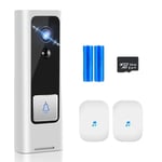 Smart Video Doorbell Camera, WiFi-anslutning, PIR-rörelselarm, Alternativ 1, EU-kontakt