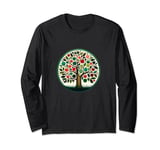 Artistic Apple Tree Design Long Sleeve T-Shirt