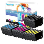 Lot de 20 cartouches noirs (18,2 Ml) et couleurs (14 Ml) compatibles pour EPSON 603 XL, 4100 4105 - Jumao -